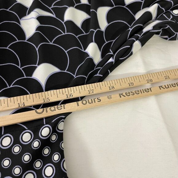 Donna Morgan Black & White Geometric Print Dress Size 8 Women's - Picture 7 of 8